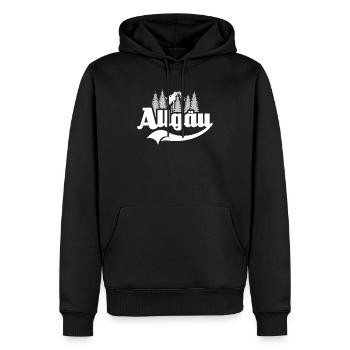 Allgaeu Allgäuer Lustige Allgäu Sprüche - Männer Premium Bio Hoodie - Schwarz - Vorne - Nico (187cm)