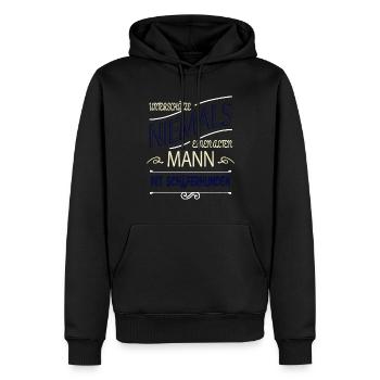 hund eigenschaft statement weihnachten hundefreund - Männer Premium Bio Hoodie - Schwarz - Vorne - Nico (187cm)