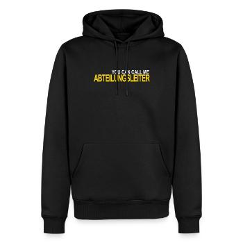 Call me Abteilungsleiter - Männer Premium Bio Hoodie - Schwarz - Vorne - Nico (187cm)