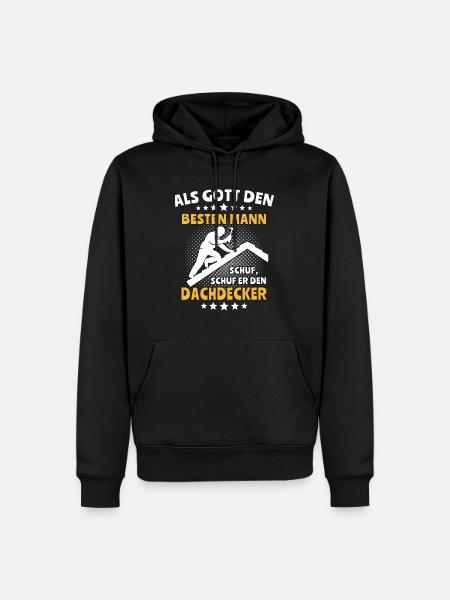 Dachdecker Dachspengler Dachdecken Dachklempner - Männer Premium Bio Hoodie - Schwarz