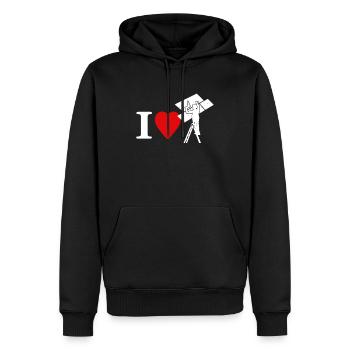 Installateur de cloisons sèches pour cloisons sèches - Sweat à capuche Premium bio Homme - noir - Devant - Nico (187cm)
