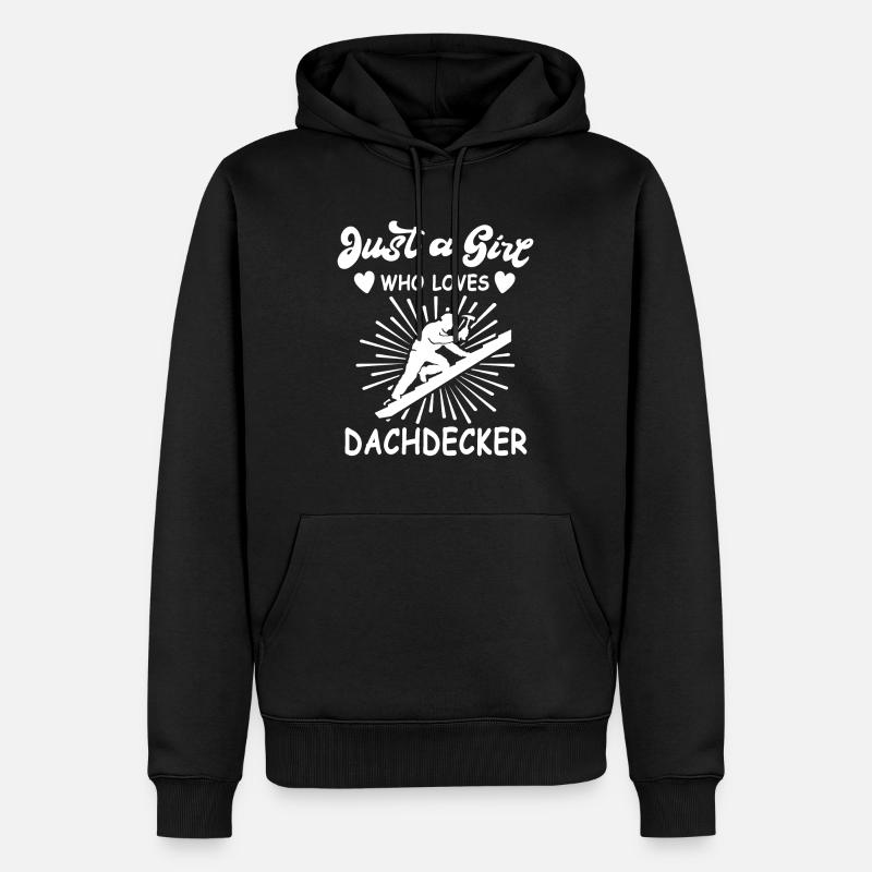 Dachdecker - Männer Premium Bio Hoodie - Schwarz