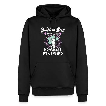 Trockenbauer Trockenbaumonteur Trockenbau - Männer Premium Bio Hoodie - Schwarz - Vorne - Nico (187cm)