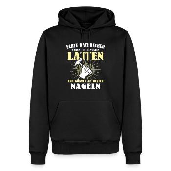 Dachdecker Dachspengler Dachklempner Dachdecken - Männer Premium Bio Hoodie - Schwarz - Vorne - Nico (187cm)