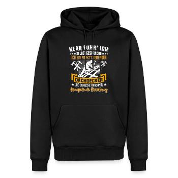 Dachdecker Dachspengler Dachklempner Dachdecken - Männer Premium Bio Hoodie - Schwarz - Vorne - Nico (187cm)