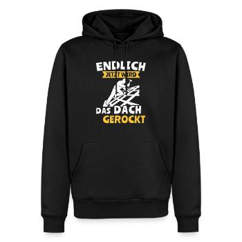 Dachdecker Dachspengler Dachdecken Dachklempner - Männer Premium Bio Hoodie - Schwarz - Vorne - Nico (187cm)