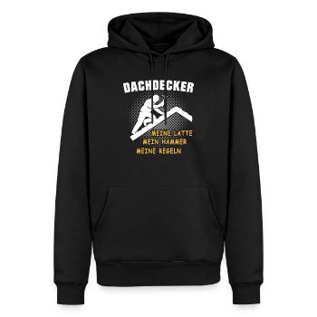 Dachdecker Dachspengler Dachdecken Dachklempner - Männer Premium Bio Hoodie - Schwarz - Vorne - Nico (187cm)