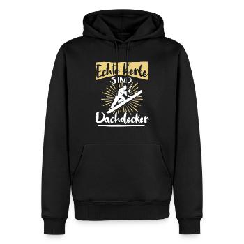 Dachdecker Sprüche Dachdecken - Männer Premium Bio Hoodie - Schwarz - Vorne - Nico (187cm)