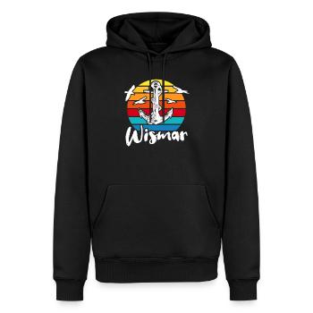 Wismar Ostsee Souvenir - Männer Premium Bio Hoodie - Schwarz - Vorne - Nico (187cm)