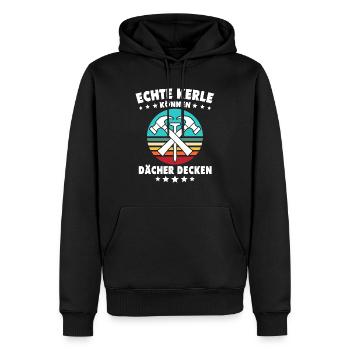 Dachdecker Dächer Decken Dachdecken - Männer Premium Bio Hoodie - Schwarz - Vorne - Nico (187cm)