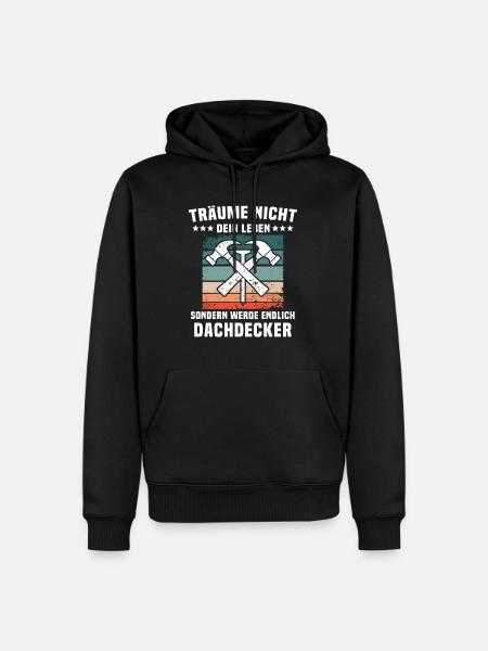 Dachdecker Dächer Decken Dachdecken - Männer Premium Bio Hoodie - Schwarz