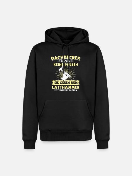 Dachdecker Dächer Decken Dachdecken - Männer Premium Bio Hoodie - Schwarz
