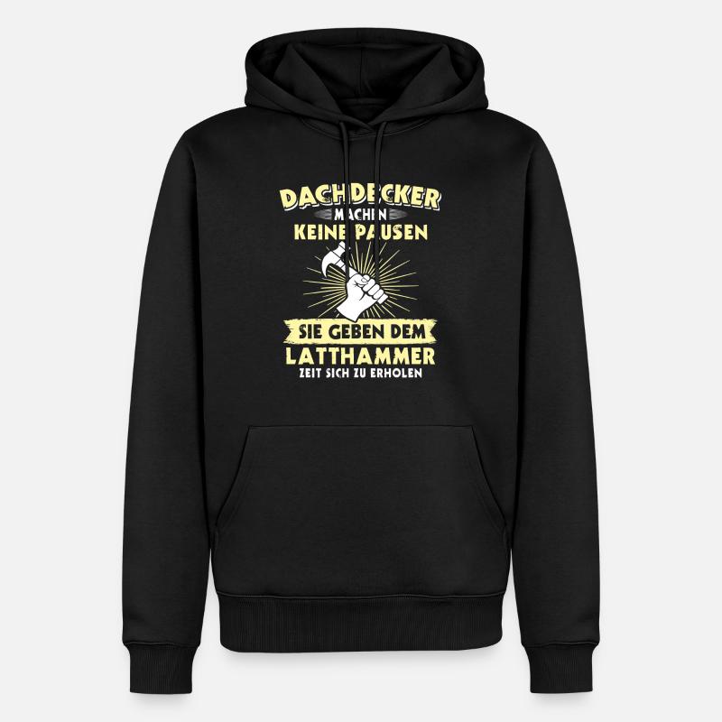 Dachdecker Dächer Decken Dachdecken - Männer Premium Bio Hoodie - Schwarz