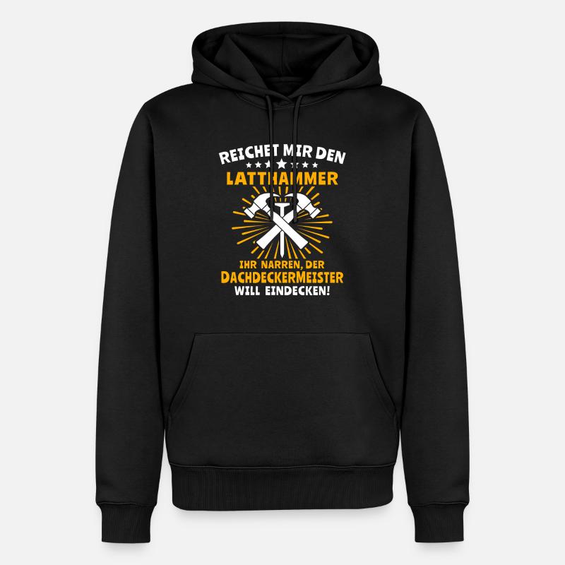 Dachdecker Dächer Decken Dachdecken - Männer Premium Bio Hoodie - Schwarz