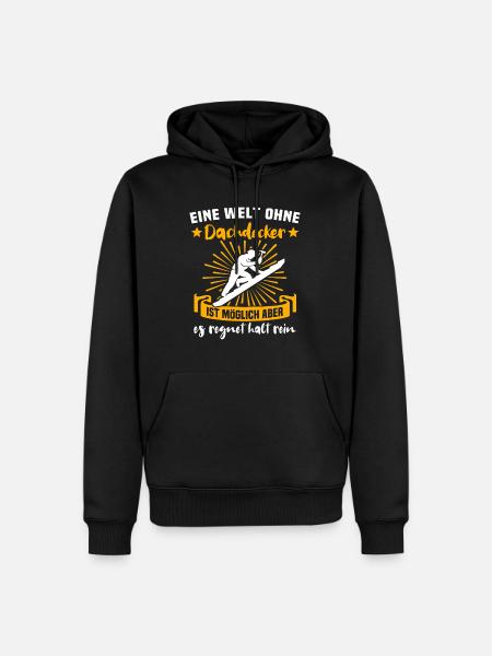Dachdecker Dächer Decken Dachdecken - Männer Premium Bio Hoodie - Schwarz