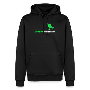 Camping Campingplatz Campen - Sweat à capuche Premium bio Homme - noir - Devant - Nico (187cm)