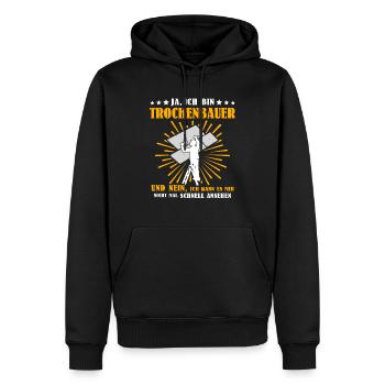 Trockenbauer Trockenbaumonteur Trockenbau - Männer Premium Bio Hoodie - Schwarz - Vorne - Nico (187cm)