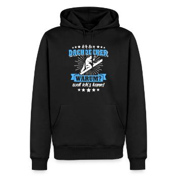 Dachdecker Sprüche Dachdecken - Männer Premium Bio Hoodie - Schwarz - Vorne - Nico (187cm)