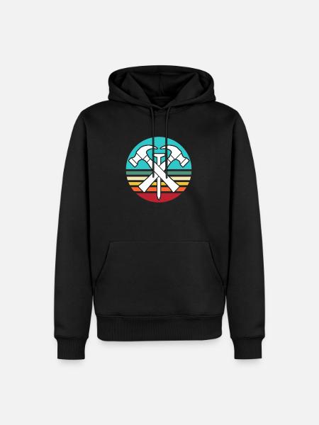 Dachdecker Motiv Dachdecken - Männer Premium Bio Hoodie - Schwarz