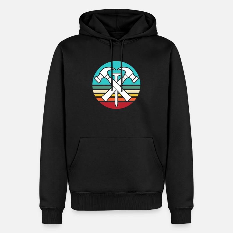 Dachdecker Motiv Dachdecken - Männer Premium Bio Hoodie - Schwarz