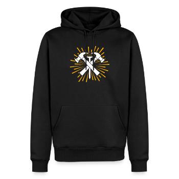 Dachdecker Dachdecken Dachdeckermeister - Männer Premium Bio Hoodie - Schwarz - Vorne - Nico (187cm)