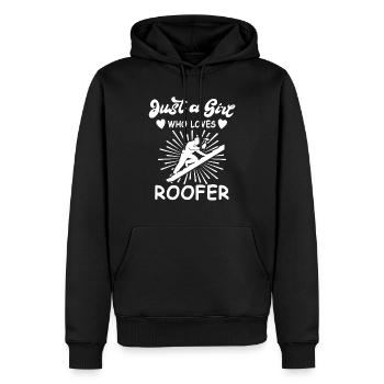 Dachdecker Dachdecken Dachdeckermeister - Männer Premium Bio Hoodie - Schwarz - Vorne - Nico (187cm)