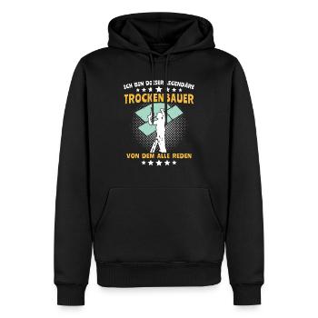 Trockenbauer Trockenbaumonteur Trockenbau - Männer Premium Bio Hoodie - Schwarz - Vorne - Nico (187cm)