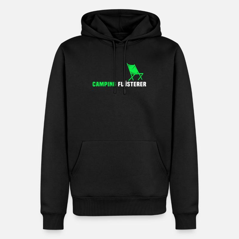 Campen Wohnwagen Camping Flüsterer - Männer Premium Bio Hoodie - Schwarz
