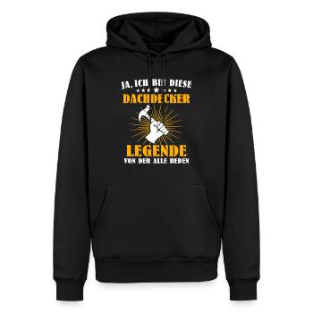 Dachdecker Beruf Dachdecken - Männer Premium Bio Hoodie - Schwarz - Vorne - Nico (187cm)