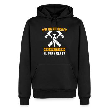 Dachdecker Beruf Dachdecken - Männer Premium Bio Hoodie - Schwarz - Vorne - Nico (187cm)