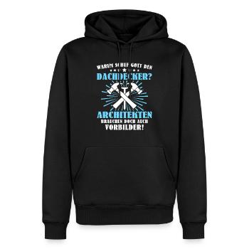 Dachdecker Beruf Dachdecken - Männer Premium Bio Hoodie - Schwarz - Vorne - Nico (187cm)