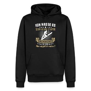 Dachdecker Beruf Dachdecken - Männer Premium Bio Hoodie - Schwarz - Vorne - Nico (187cm)