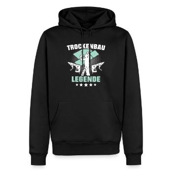 Trockenbauer Trockenbaumonteur Trockenbau - Männer Premium Bio Hoodie - Schwarz - Vorne - Nico (187cm)