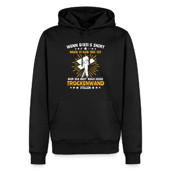 Trockenbauer Trockenbaumonteur Trockenbau - Männer Premium Bio Hoodie - Schwarz - Vorne - Nico (187cm)