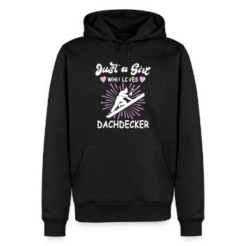 Dachdecker Handwerker Dachdecken - Männer Premium Bio Hoodie - Schwarz - Vorne - Nico (187cm)