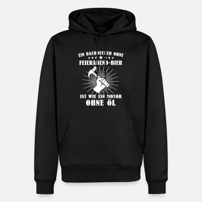 Dachdecker - Männer Premium Bio Hoodie - Schwarz