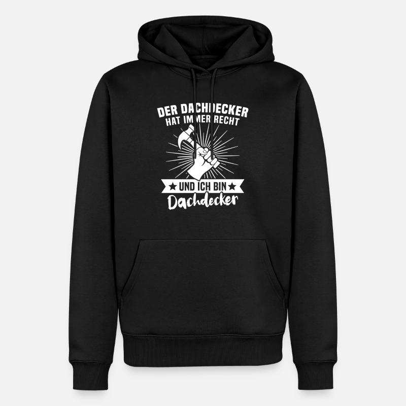 Dachdecker Dachdecken - Männer Premium Bio Hoodie - Schwarz