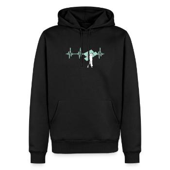 Installateur de cloisons sèches pour cloisons sèches - Sweat à capuche Premium bio Homme - noir - Devant - Nico (187cm)