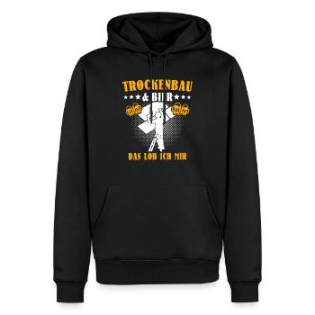 Trockenbauer Trockenbaumonteur Trockenbau - Männer Premium Bio Hoodie - Schwarz - Vorne - Nico (187cm)