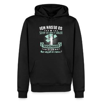 Trockenbauer Trockenbaumonteur Trockenbau - Männer Premium Bio Hoodie - Schwarz - Vorne - Nico (187cm)