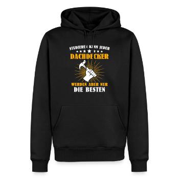 Dachdecker Handwerker Dachdecken - Männer Premium Bio Hoodie - Schwarz - Vorne - Nico (187cm)