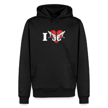 Installateur de cloisons sèches pour cloisons sèches - Sweat à capuche Premium bio Homme - noir - Devant - Nico (187cm)
