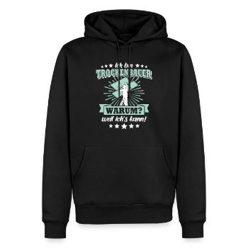 Trockenbauer Trockenbau Trockenbaumonteur - Männer Premium Bio Hoodie - Schwarz - Vorne - Nico (187cm)