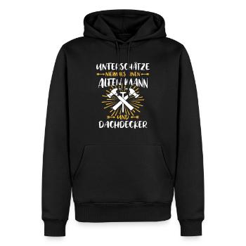 Dachdecker Dachspengler Dachklempner - Männer Premium Bio Hoodie - Schwarz - Vorne - Nico (187cm)