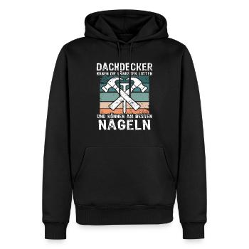 Dachdecker Dachspengler Dachklempner - Männer Premium Bio Hoodie - Schwarz - Vorne - Nico (187cm)