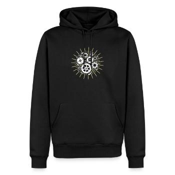 Maschinist Maschinenführer Maschinisten - Männer Premium Bio Hoodie - Schwarz - Vorne - Nico (187cm)
