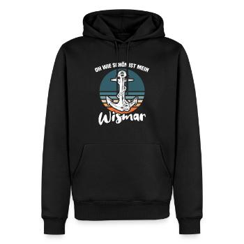 Wismar Ostsee Wismarer Urlaub - Männer Premium Bio Hoodie - Schwarz - Vorne - Nico (187cm)