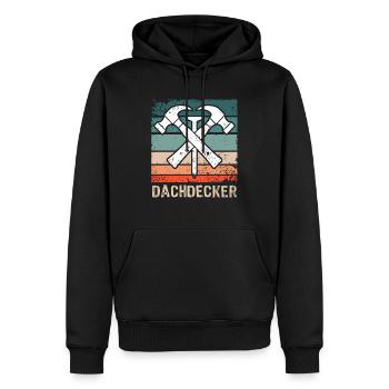 Dachdecker Dachspengler Dachklempner - Männer Premium Bio Hoodie - Schwarz - Vorne - Nico (187cm)