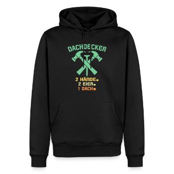 Dachdecker Dachspengler Dachklempner - Männer Premium Bio Hoodie - Schwarz - Vorne - Nico (187cm)