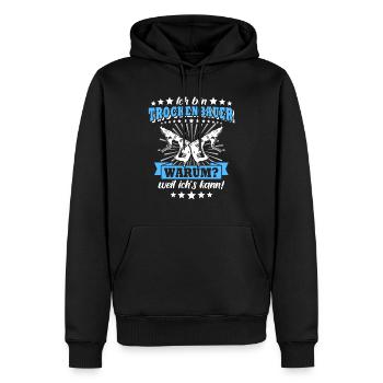 Trockenbauer Sprüche Trockenbau - Männer Premium Bio Hoodie - Schwarz - Vorne - Nico (187cm)